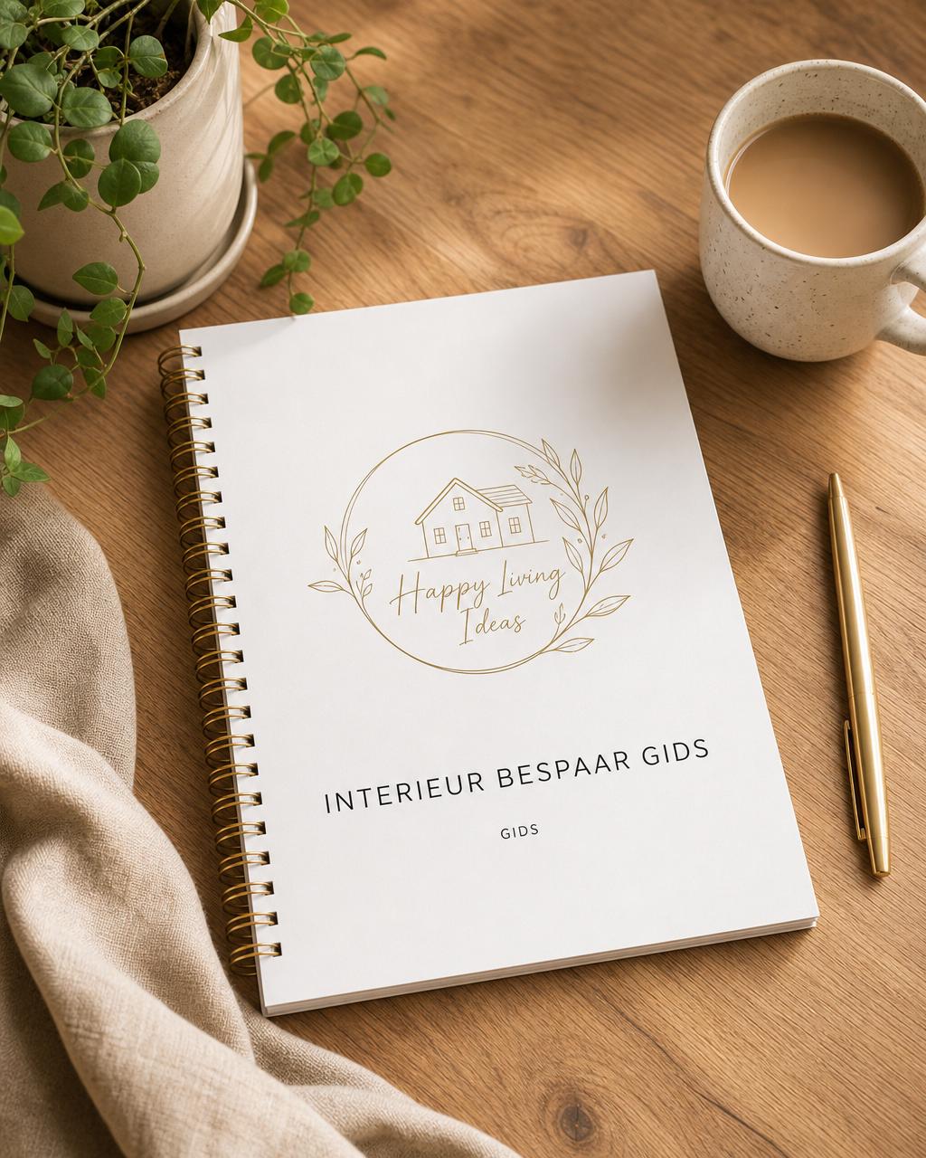 Interieur Bespaar Gids op een houten tafel